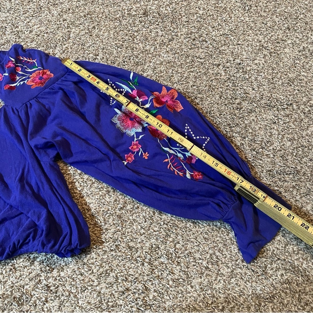 Free People Lita Embroidered Shirt in Size XS - Picture 11 of 13